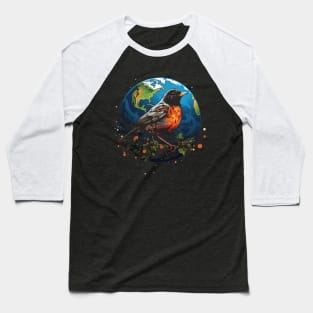 American Robin Earth Day Baseball T-Shirt